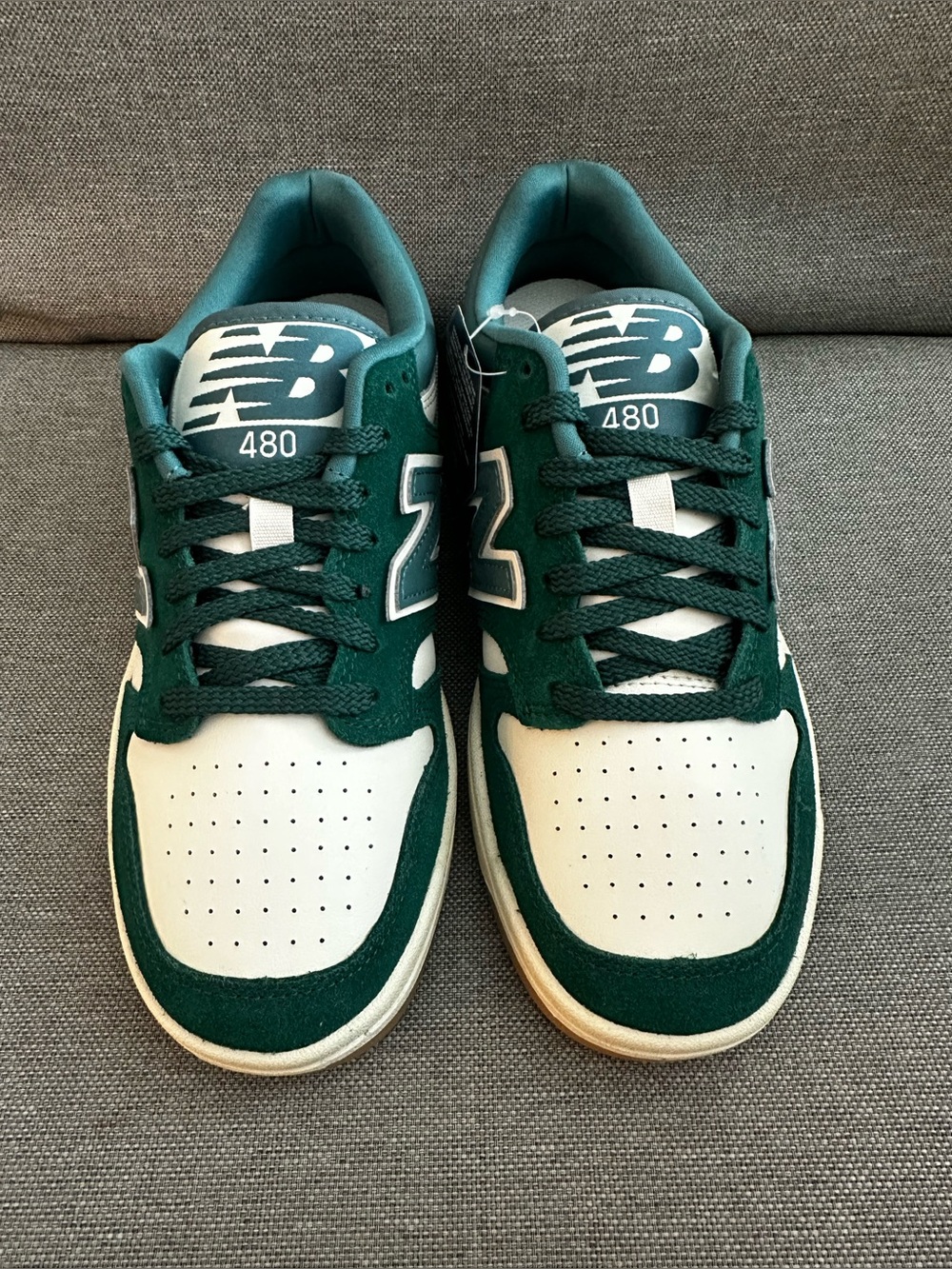 New Balance 480 Green Beige Sneakers BB480LPA Men Size 5.5 / Women Size 7 NIB
